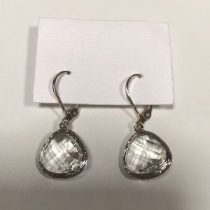 Clear Crystal Drop Earrings